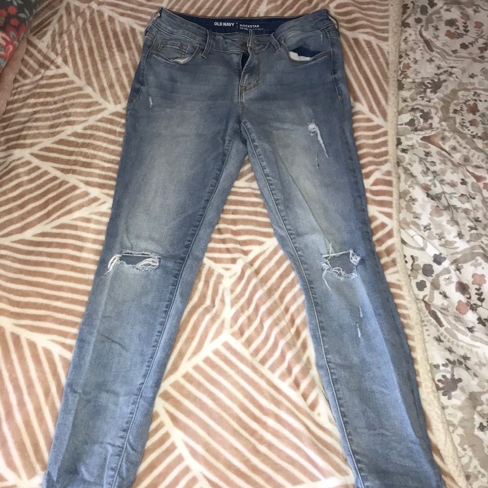 Cute denim distressed jeans